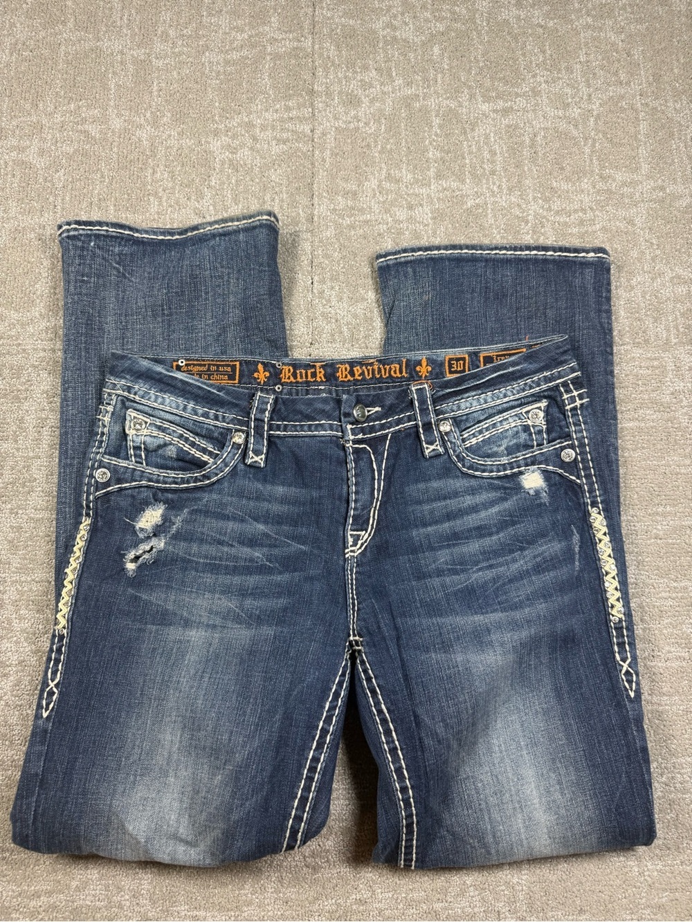 Rock Revival Irene Easy Boot Jean Women Size 30 - Picture 1 of 9